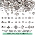 thumbnail image 5 of 1box 431pcs 15 Style Silver Spacer Beads Tibetan Spacer Beads Metal Alloy Jewelry Beads Star Flower Bead Strands Jewelry Spacer Beads for Bracelet Necklace Earring Making, 5 of 7