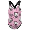 thumbnail image 6 of Hello Kitty Girls One Piece Swimsuits Hawaiian Summer Swimwear Beach Bathing Suit Outfits, 6 of 7