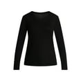 thumbnail image 7 of Time and Tru Women's Cotton V-Neck Tee with Long Sleeves, 2-Pack, Sizes XS-XXXL, 7 of 7
