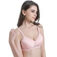 thumbnail image 6 of BIMEI Mastectomy Bra with Molded Foam Cups,T Shirt Bra for Women, Everyday Pocketed Seamless Wire Free Bra, Smoothing for No-Show Lines,Pink,42B, 6 of 9