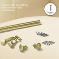 thumbnail image 5 of Ridicili 5/8" Telescoping Single Curtain Rods with Trumpet Finials,Gold, 28"-48", 5 of 6