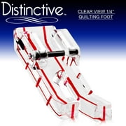 Distinctive Clear View 1-4" Quilting/Sewing Machine Presser Foot - Fits All Low Shank Snap-On Machines