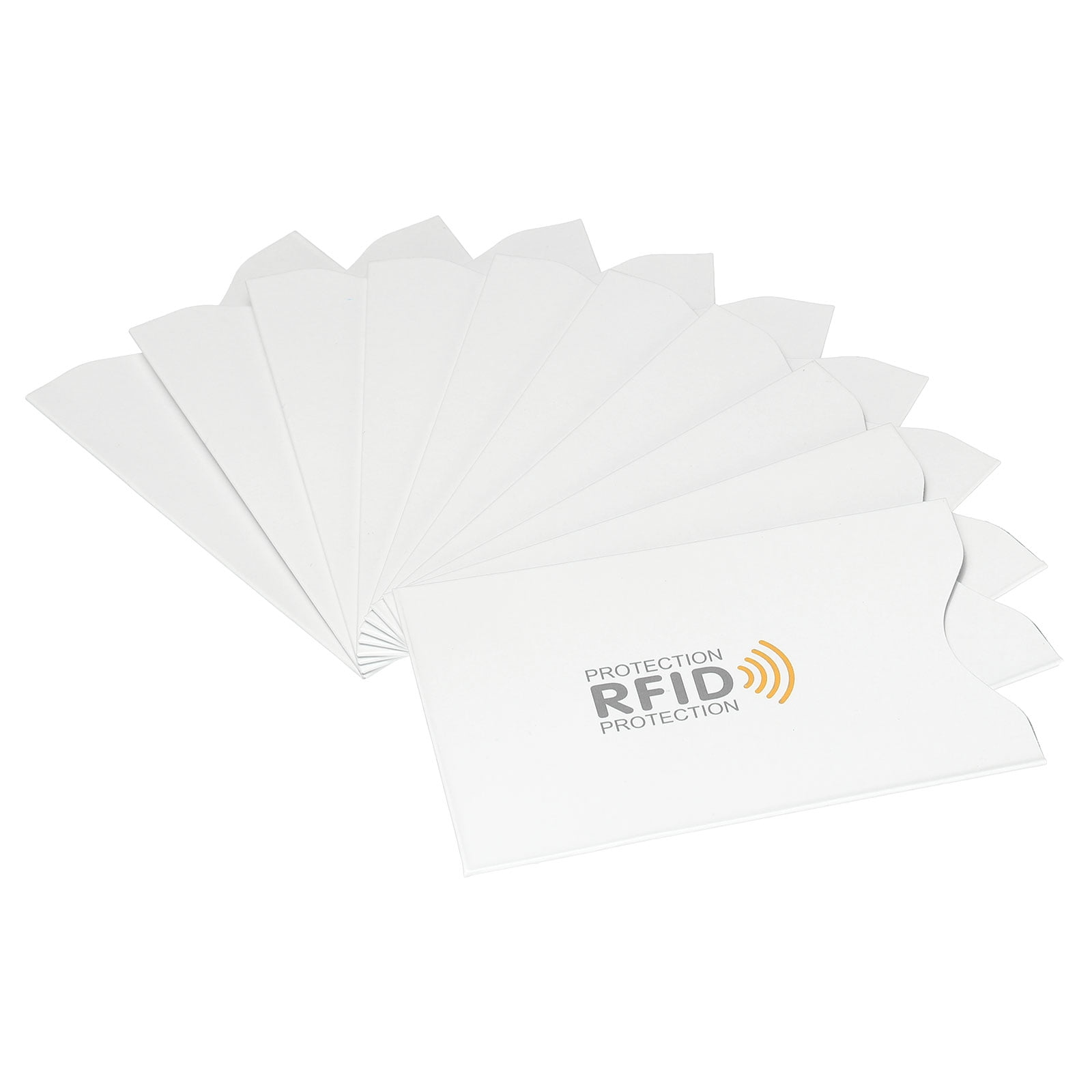 Uxcell Protect NFC Holder RFID Horizontal Blocking Credit Card Sleeves, White 10Pack