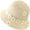 Beige, variant on Daisy Embellished Straw Bucket Hat Floppy Sun Cap for Beach Tea Parties 56-58cm
