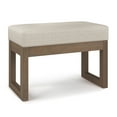 thumbnail image 6 of Milltown 27 inch Wide Solid Wood Contemporary Footstool Small Ottoman Bench in Platinum, 6 of 7