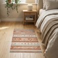 thumbnail image 3 of ODIKA 2'x3' Washable Doormat Alfombra Boho Vintage Southwestern Stripe Beige Para Sala Border for Entryway, Kitchen, Laundry Room, Non-Slip, Low Pile, 3 of 7
