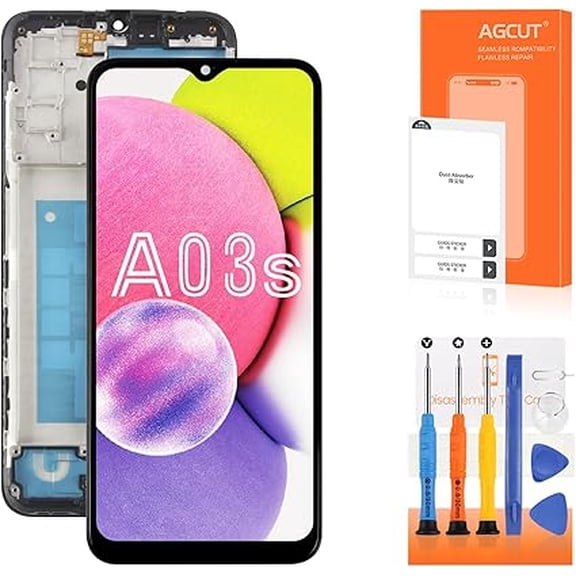 INCELL for Samsung Galaxy A03s Screen Replacement for Samsung SM-A037F SM-A037M LCD Digitizer Touch SM-A037M/DS LCD Display Assembly Repair Parts with Frame(159.5MM,Not Fit for A037A A037W A037G A037