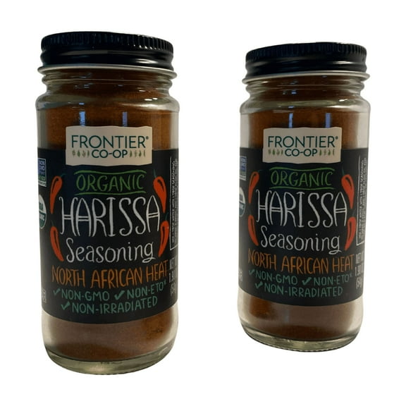 (2 Pack) Frontier Co-op Organic Harissa Seasoning 1.90 oz – Spicy North African Chili Blend, Non-GMO, Kosher, USDA Organic