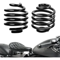 Black Motorcycle Barrel Coiled Solo Seat Spring Bracket Hardware Mount Kit For Bobber Chopper Custom