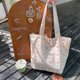 thumbnail image 1 of Bolso de mano de gran capacidad con diseño de flores rotas, bolso de hombro de lona, bolso de compras portátil para estudiantes femeninas, 1 of 6