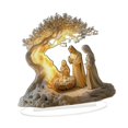 thumbnail image 3 of Centro de mesa navideño con escena del nacimiento de Jesús de la Natividad, colección de 7,1 x 7,8 pulgadas, multiusos, con base, acrílico plano 2D, 3 of 9