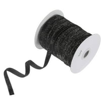 Uxcell Metallic Glitters Velvet Ribbon,3/8 Inch x 50 Yards for Crafts/Gift Wrapping Ribbon Bows[Black]