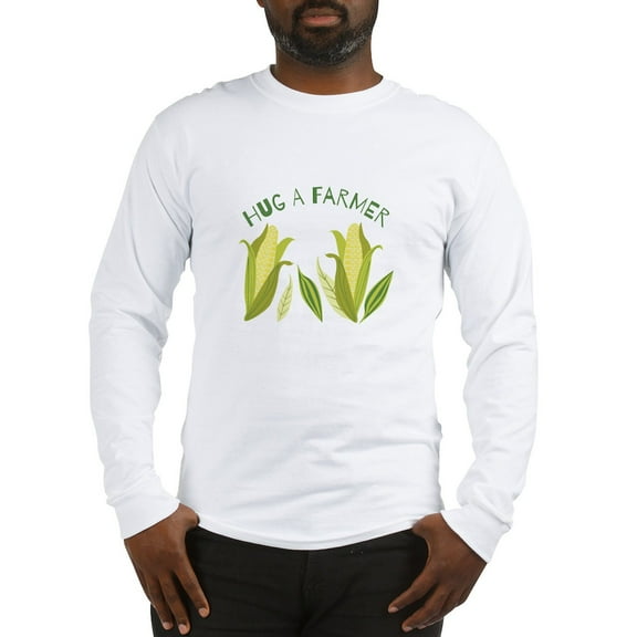 CafePress - Hug A Farmer Long Sleeve T Shirt - Unisex Cotton Long Sleeve T-Shirt