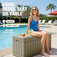 thumbnail image 2 of Homall 82 Gallon Outdoor Storage in Resin Deck Box Lockable Deck Box, Beige, 2 of 7
