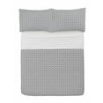 thumbnail image 1 of Geometric Microfiber Bedspread Set, Rhythmic Classical Abstract Triangles Elements Print on Plain Backdrop, Soft Bedding Set with Pillow Shams & Comforter, 3 Sizes, White Charcoal Grey, by Ambesonne, 1 of 1