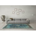 thumbnail image 3 of Ahgly Company Indoor Rectangle Persian Light Blue Traditional Area Rugs, 2' x 4', 3 of 4