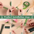 thumbnail image 3 of Floral Arrangement Kit, Floral Tape and Floral Wire with Cutter,Green Floral Tape 22 Guage Floral Stem Wire 26 Gauge Green Floral Wire for Bouquet Stem Wrap Florist, Wreath Making Supplies, 3 of 10