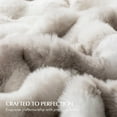 thumbnail image 4 of EverGrace Ultra Soft Luxury Fluffy Faux Rabbit Fur Throw Blanket, Thick Warm Bubble Throw for Bed, Cozy Plush Reversible Blankets for Couch, Chair, Sofa, Marble Grey, 80x90 Inches, 4 of 8