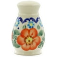 thumbnail image 3 of Polish Pottery 3-inch Pepper Shaker (Peach Tudor Rose Theme) Hand Painted in Boleslawiec, Poland + Certificate of Authenticity, 3 of 6