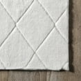 thumbnail image 3 of nuLOOM Amy SuperiorWash Casual Faux Rabbit Machine Washable Area Rug, 2' 6" x 10', Runner, Amy White, 3 of 8