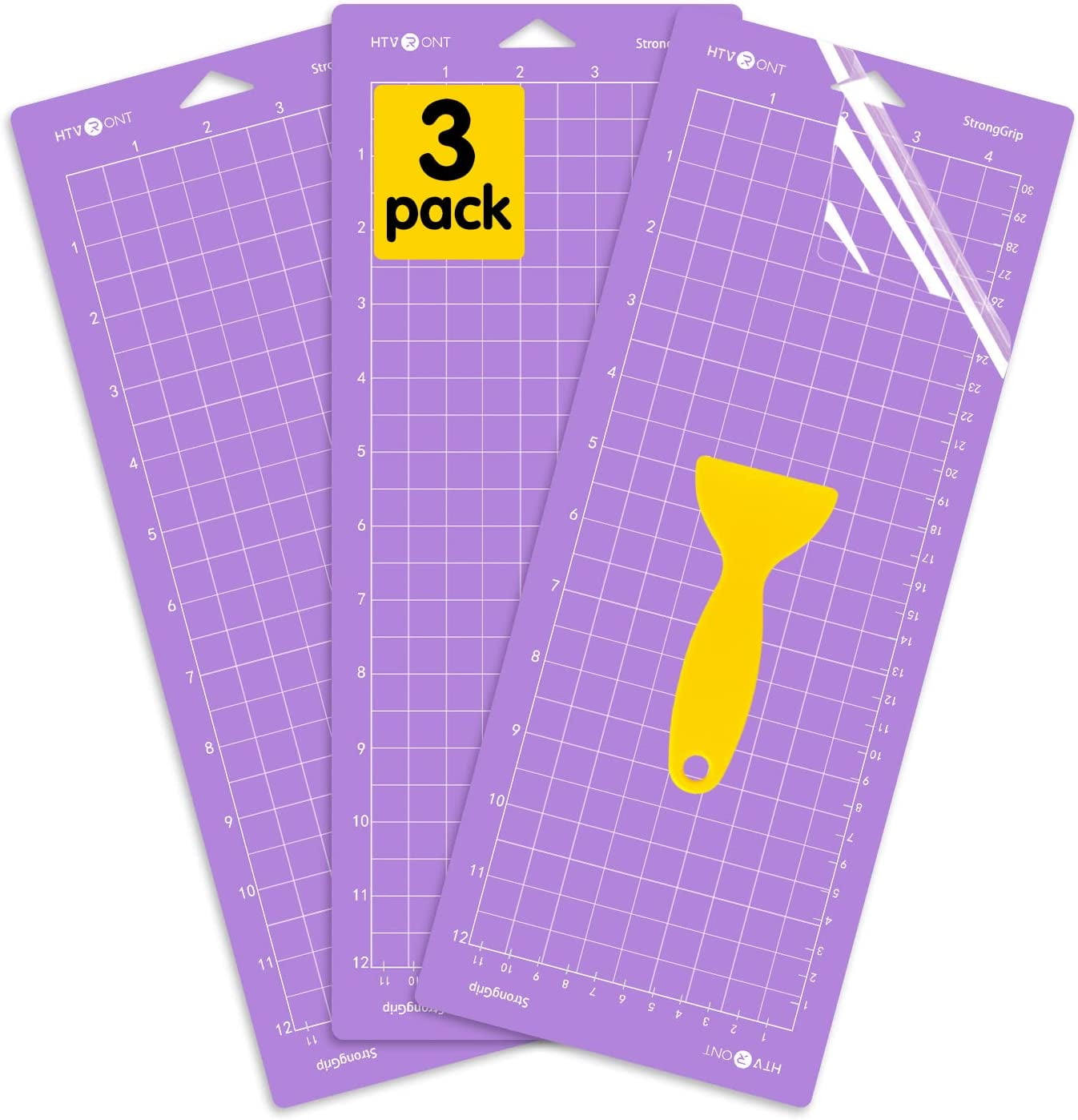 HTVRONT Strong Grip Cutting Mat for Cricut Joy 3 Pack 4.5X12 Stronggrip