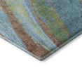 thumbnail image 3 of Addison Rugs Mayfield Premium Machine Washable Transitional Swirls Blue Rectangle Rug, 5' X 7'6" Machine Washable Transitional Swirls Blue Oversized Sherpa Throw Blanket, 3 of 6