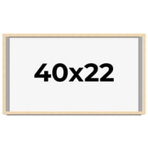 40x22 Frame Beige Real Wood Picture Frame Width 0.75 inches | Interior Frame Depth 0.5 inches |