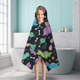 thumbnail image 6 of Space Dinosaur with Crown Pattern Hooded Bath Towel，50"x30" for Ages 3 To 12 Kids, Quick Dry Lightweight Soft Microfiber Hood Beach Towel Cover Up for Kids, 6 of 7