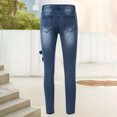 thumbnail image 4 of QHFBli Mens Baggy Jeans Fashionable Straight Leg Pants Stretch Business Casual, 4 of 7