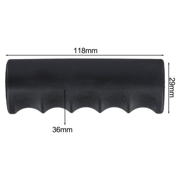2Pcs Wheelbarrow Rubber Handles, Round Tubes Black Replacement Universal Handles