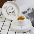 thumbnail image 2 of E27 Screw Cap Socket White Ceiling Light Lamp Bulb Fixing Base Stand, 2 of 5