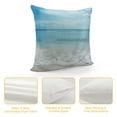 thumbnail image 4 of Autua Beach Blue Sky Ocean Waves Graphic Decorative Cushion Throw Pillow Cover Short Plush 1PC 20x20in, 4 of 5
