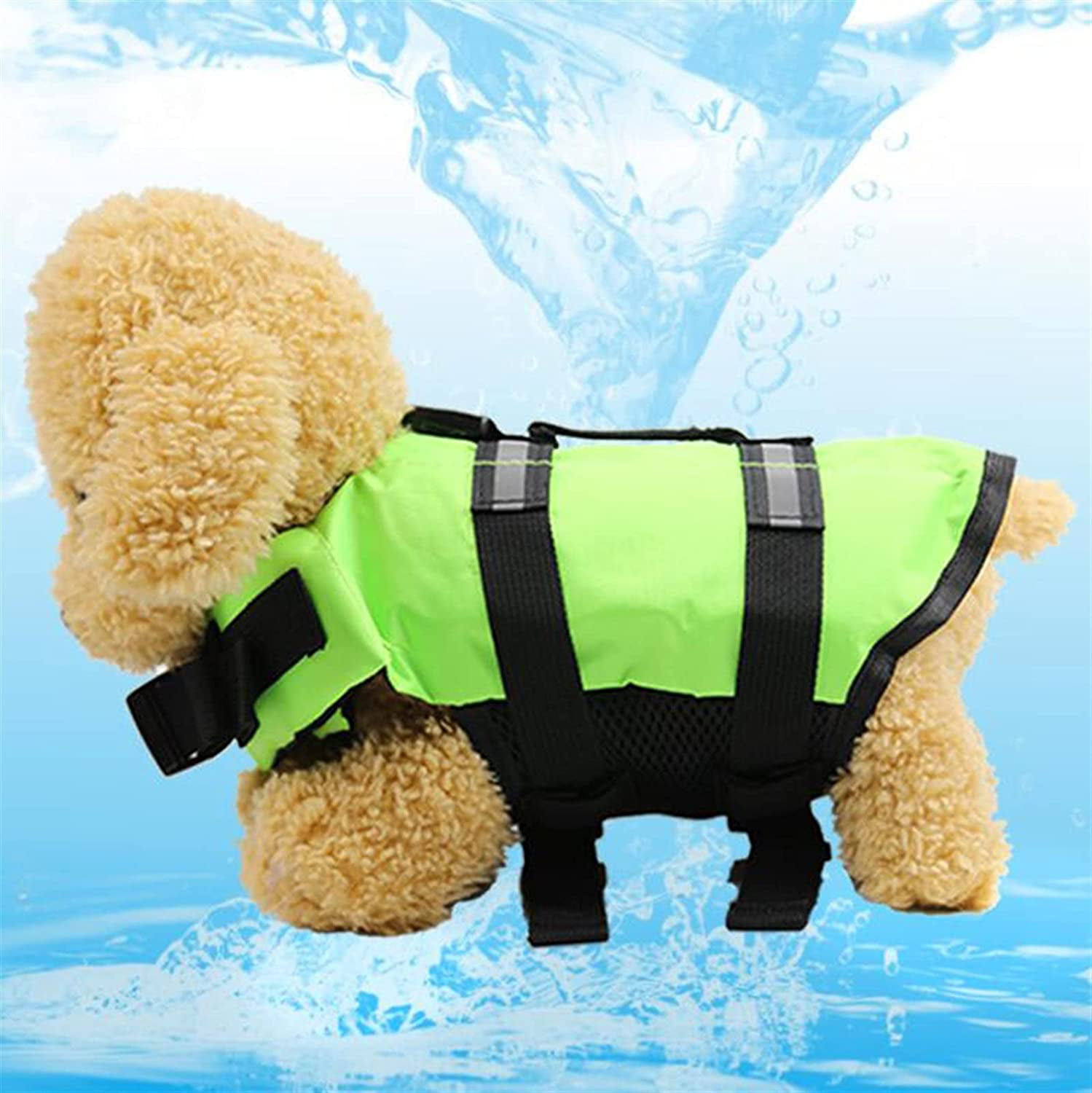 Dog Life Jacket Vest Saver Safety Swimsuit Preserver with Reflective Stripes/Adjustable Belt for Dog 