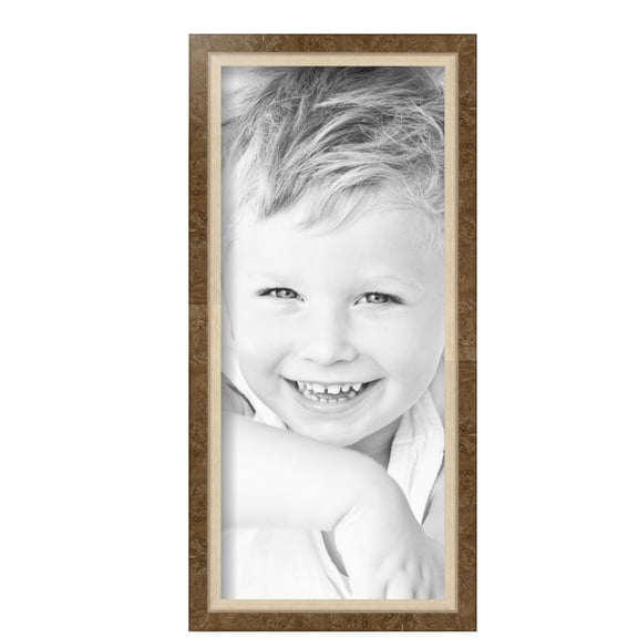 ArtToFrames 7" x 16" Taupe with Silver Lip Picture Frame, 7x16 inch Multi Wood Poster Frame (WOM-4986), Pack