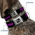 thumbnail image 2 of Buckle-Down Pet Collar, Dog Collar Metal Seatbelt Buckle, Haters Gonna Hate Gem Black Fuchsia, 9.5 to 13 Inches 1.0 Inch Wide, 2 of 8