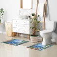 thumbnail image 6 of Yayeee Bath Rugs for Bathroom Floor Set of 2 Non Slip Fluffy Soft Absorbent Mat, Sea Window, 6 of 7