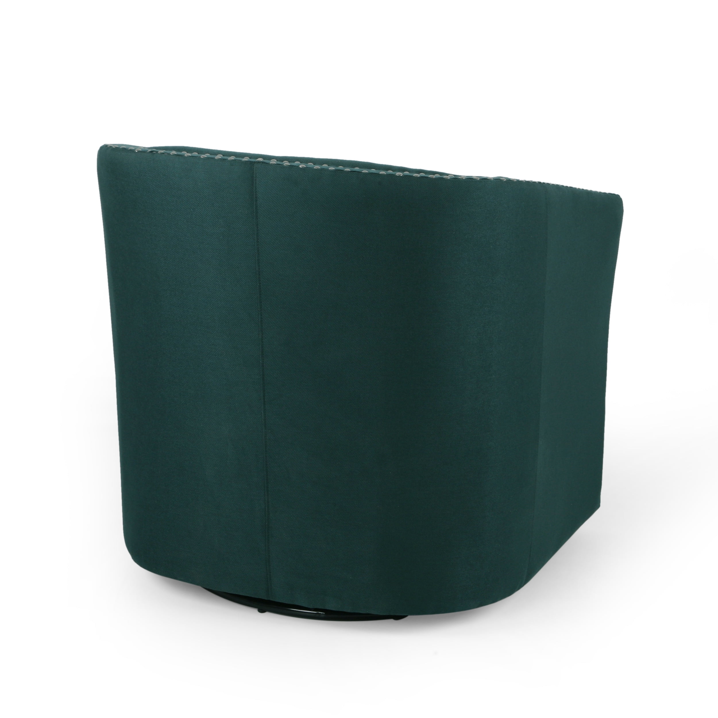 Noble House Maya Fabric Swivel Chair, Green, Black