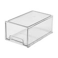 thumbnail image 4 of Organizador de escritorio con cajón, contenedor de almacenamiento de escritorio, acrílico, apilable, impermeable, organizador de mesa, estuche de Grande transparente, 4 of 9