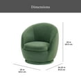 thumbnail image 3 of Better Homes & Gardens Mira Kids Swivel Chair, Olive Velvet, 3 of 12