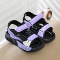 thumbnail image 6 of Dakaela 2-8Y Boys Girls Sandals Summer Athletic Hiking Beach Water Shoes Outdoor Open Toe Fashion Sneakers with Double Hook and Loops Purple, 6 of 8