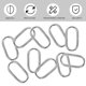 thumbnail image 4 of unbranded 10Ud Anillas De Metal Plateadas Para De Bolsa Con Superficie Lisa Y Duradera, 4 of 5