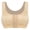 Beige, variant on Women's Full Figure Front Closure Wirefree Jacquard Back Support Posture Bra