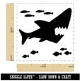 thumbnail image 2 of Shark and School of Fish Self-Inking Rubber Stamp Ink Stamper - Orange Ink - Small 1 Inch, 2 of 7