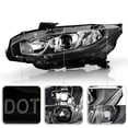 thumbnail image 4 of For 2016-2021 Honda Civic Halogen Chrome Projector Headlight Headlamp - Driver, 4 of 7