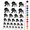 Black, variant on Peeking Squirrel Water Resistant Temporary Tattoo Set Fake Body Art Collection - Orange