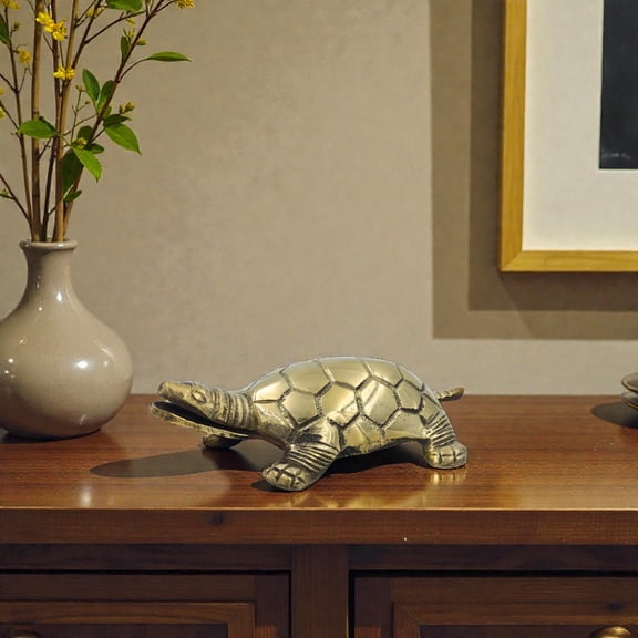 Natriel Brass Turtle Statue - Symbol of Good Luck & Longevity Decor