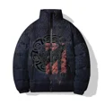 thumbnail image 4 of Ropa de hombre Chaquetas Chaqueta de algodón de invierno para hombre Abrigo de moda Parka Abrigos con estampado gráfico de tigre y martillo para hombre, 4 of 5