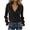 Black, variant on Women's Casual Lace Pleated V-Neck Blouse Short Sleeve Fashion Top Loose Comfy Shirt with Scarf, Pink M