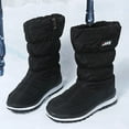 thumbnail image 4 of IUJSOY Women's Fashion Platform Snow Boots Thick Waterproof Winter Boots Side Zipper Mid Calf Boot, 4 of 6