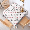 thumbnail image 2 of White Cow Heart Egg Pattern Square Tablecloth,Waterproof Square Table Cover,Wipeable Spillproof Washable Table Cover for Home Kitchen Party Decor 42"X42"(107x107cm), 2 of 6